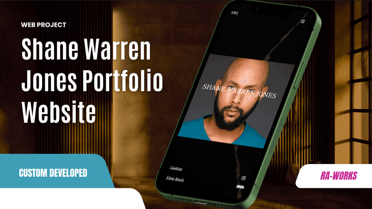 Shane Warren Jones portfolio website mockup